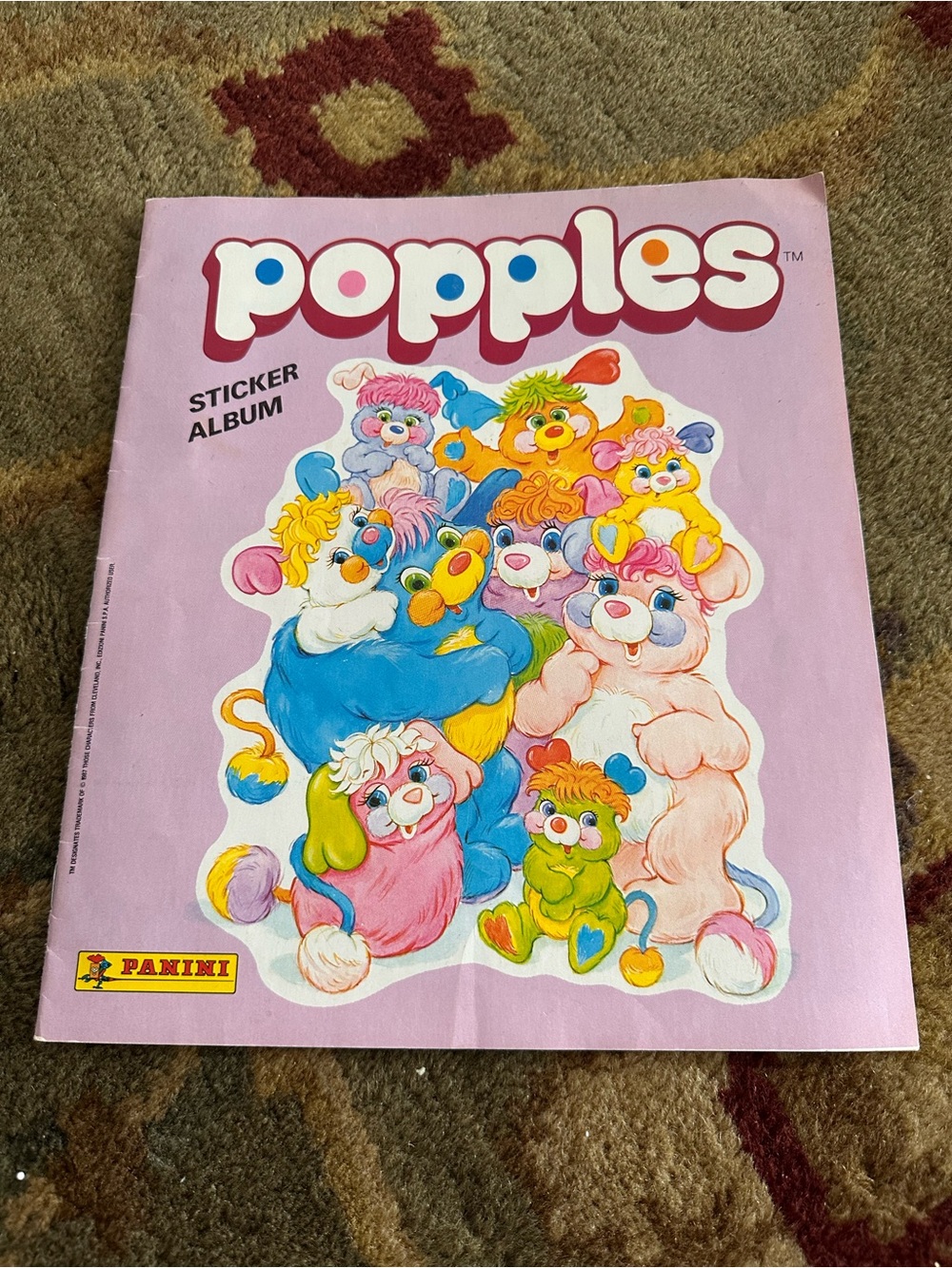 Vintage Popples - Pink Sticker Album for Kids